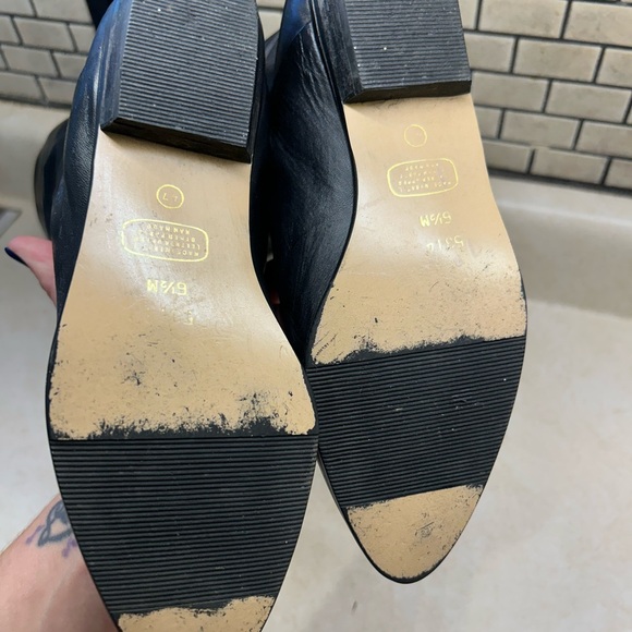 Tall black leather boots 6.5 - Picture 7 of 8